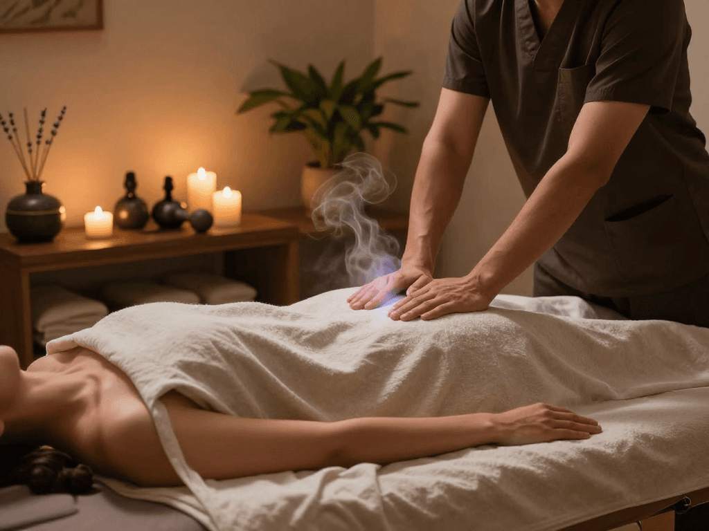 Experience 강남출장안마 in a serene wellness massage therapy room with relaxing ambiance.