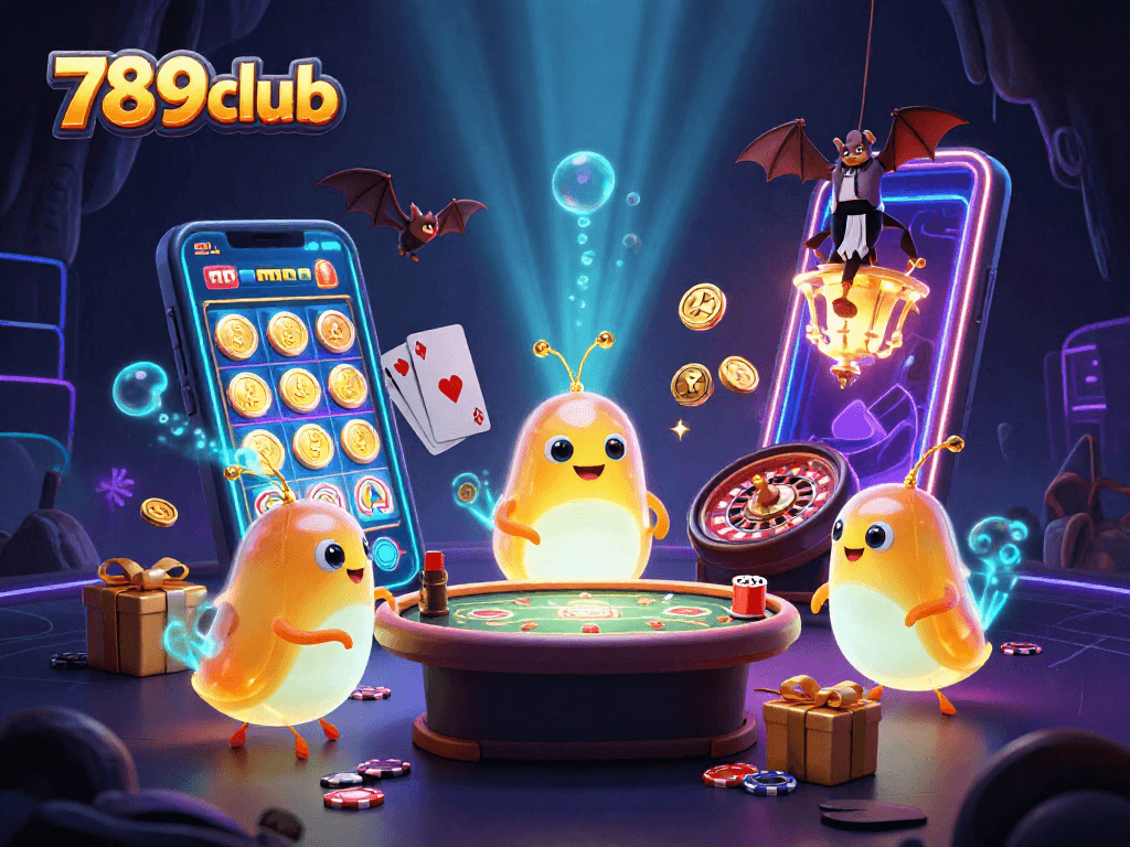 Trải nghiệm đa dạng tại 789club với trò chơi sòng bạc và đường nét ánh sáng huyền bí.