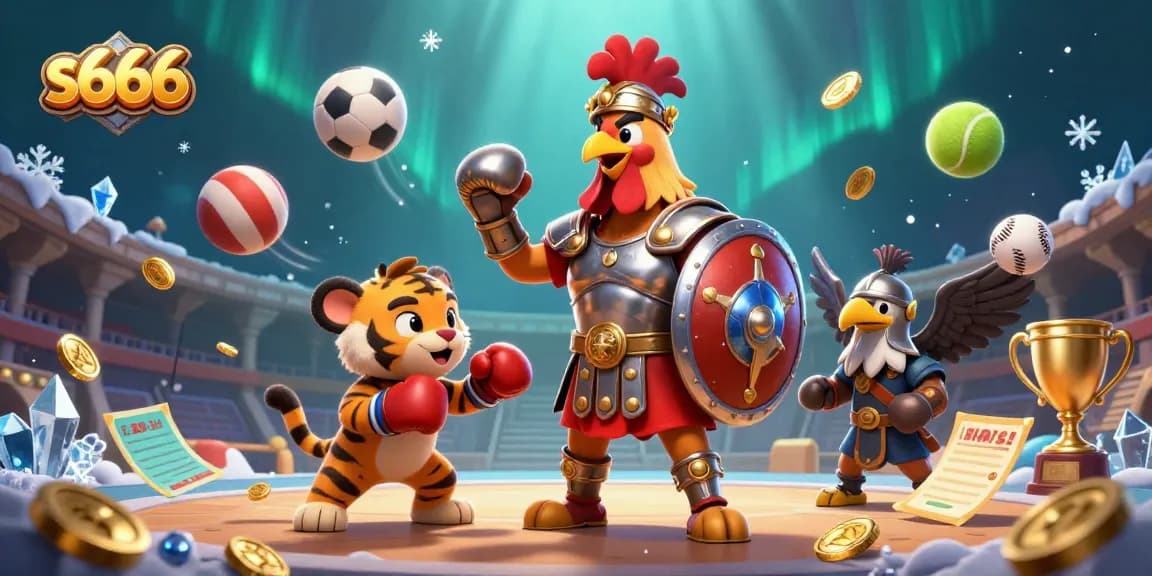 Experience the thrill of sports betting and casino excitement with s666 in a vibrant, dynamic 3D scene.