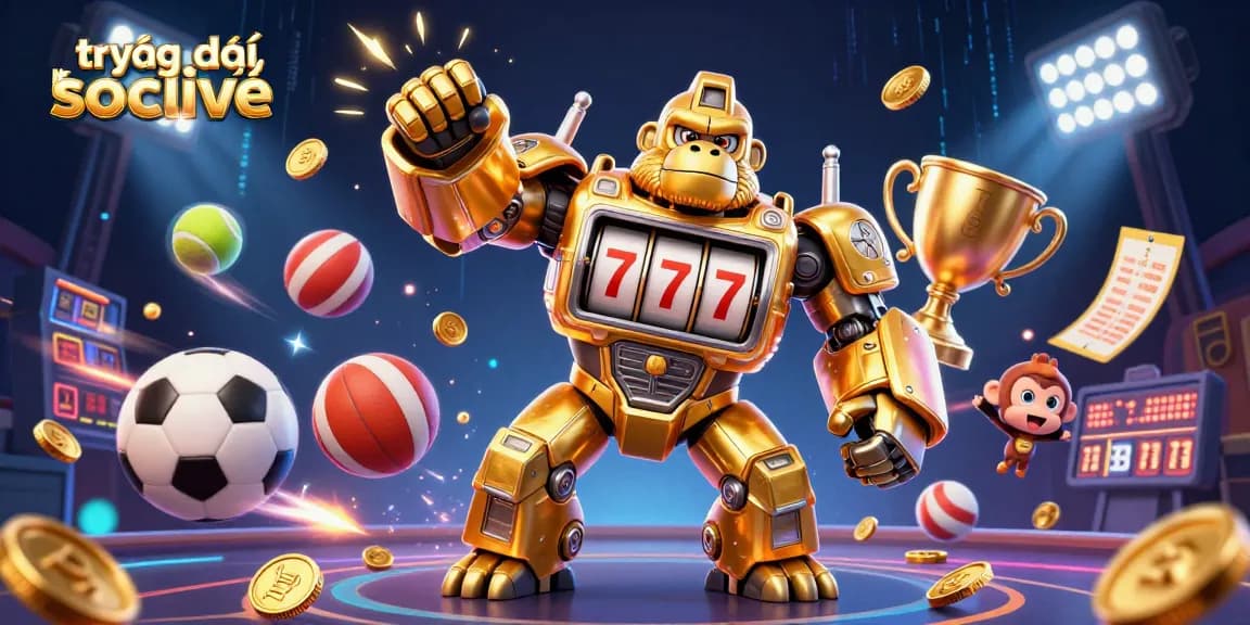 Place bets and win big with trực tiếp bóng đá socolive in this dynamic casino illustration showcasing sports elements.