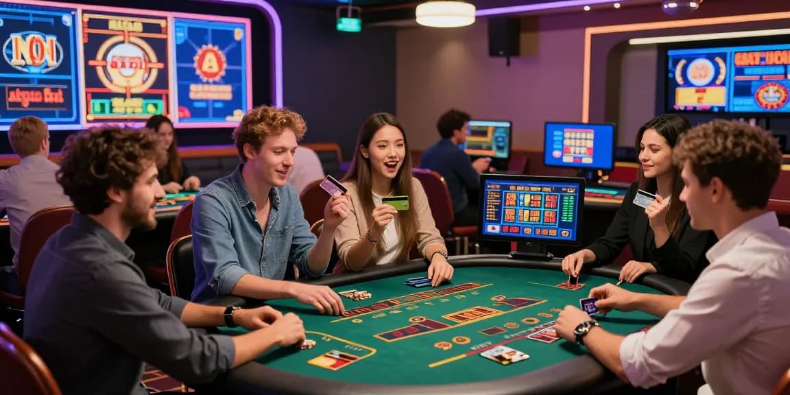 The vibrant gaming atmosphere at https://southsomersetenvironment.co.uk/ showcasing players enjoying live dealer games, celebrating wins, and utilizing credit card deposits in an engaging online casin
