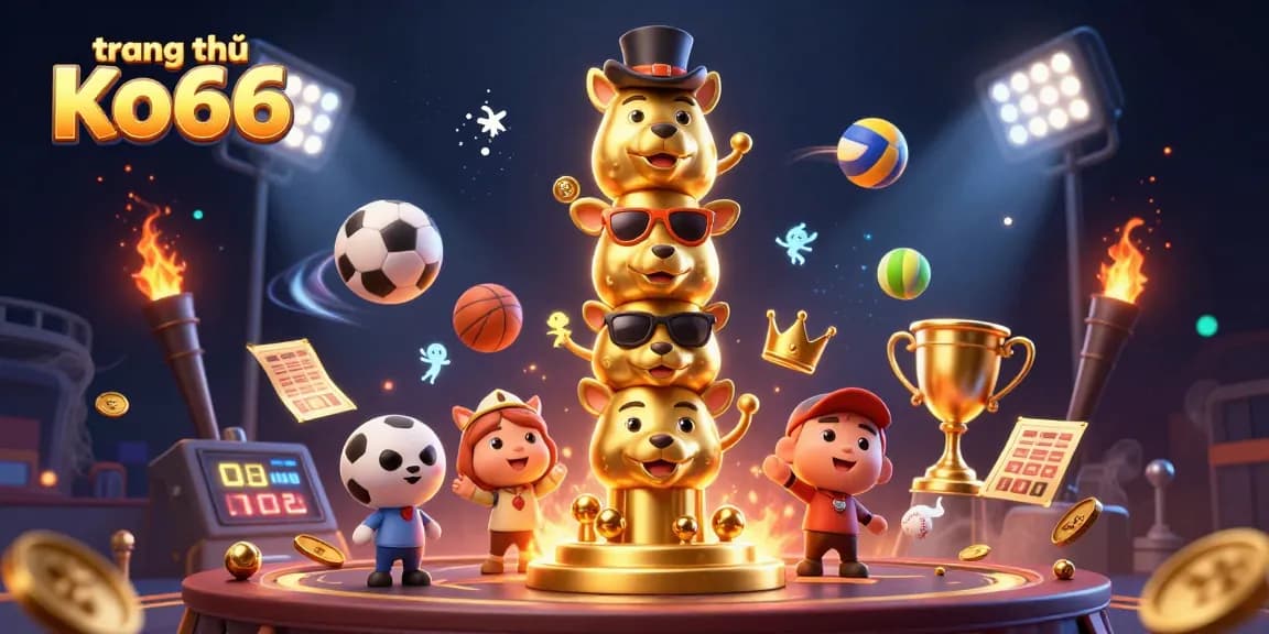 Experience action on trang chủ Ko66 with lively 3D casino themes and dynamic sports elements.