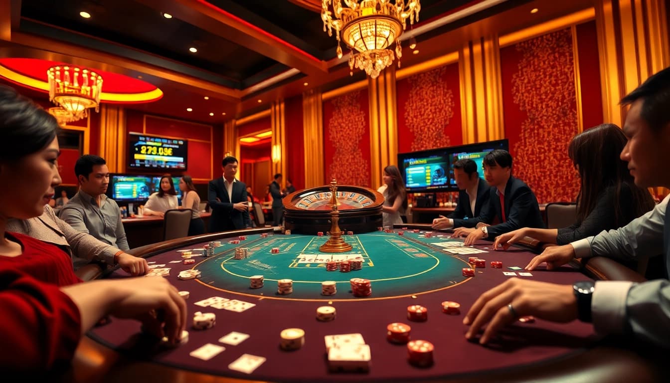 Experience high-stakes excitement at Trang Chủ OKFUN with vibrant casino games and thrilling betting action.