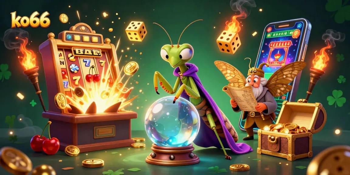Watch the fortune teller ko66 reveal your luck with vibrant casino symbols and thrilling elements.