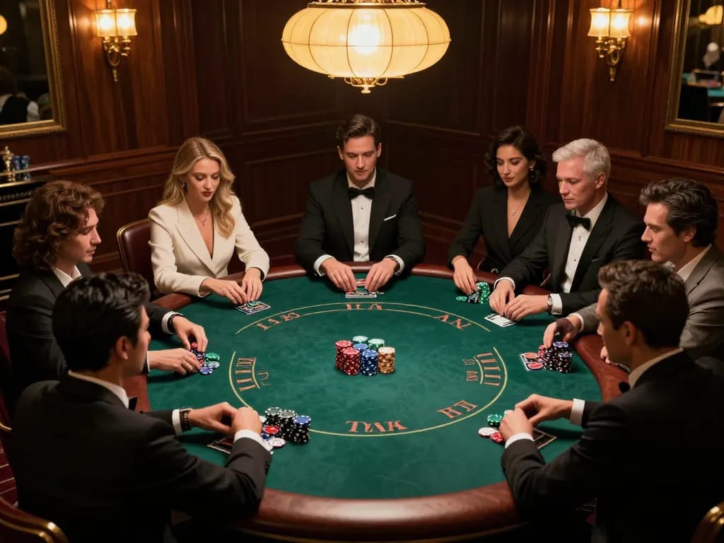 Players strategizing their moves at an exclusive 789f poker night, creating thrilling winning moments.