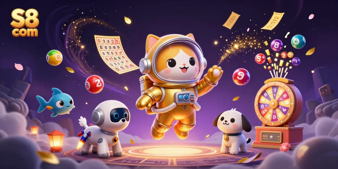 Experience thrilling adventures with S8 com as the astronaut cat and robot dog uncover cosmic lottery treasures.