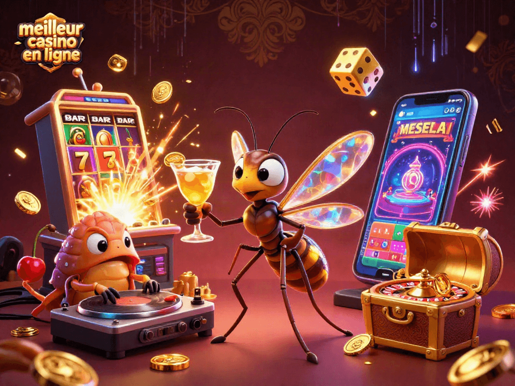Jouer aux jeux d'argent au meilleur casino en ligne avec des personnages 3D cartoon animés.