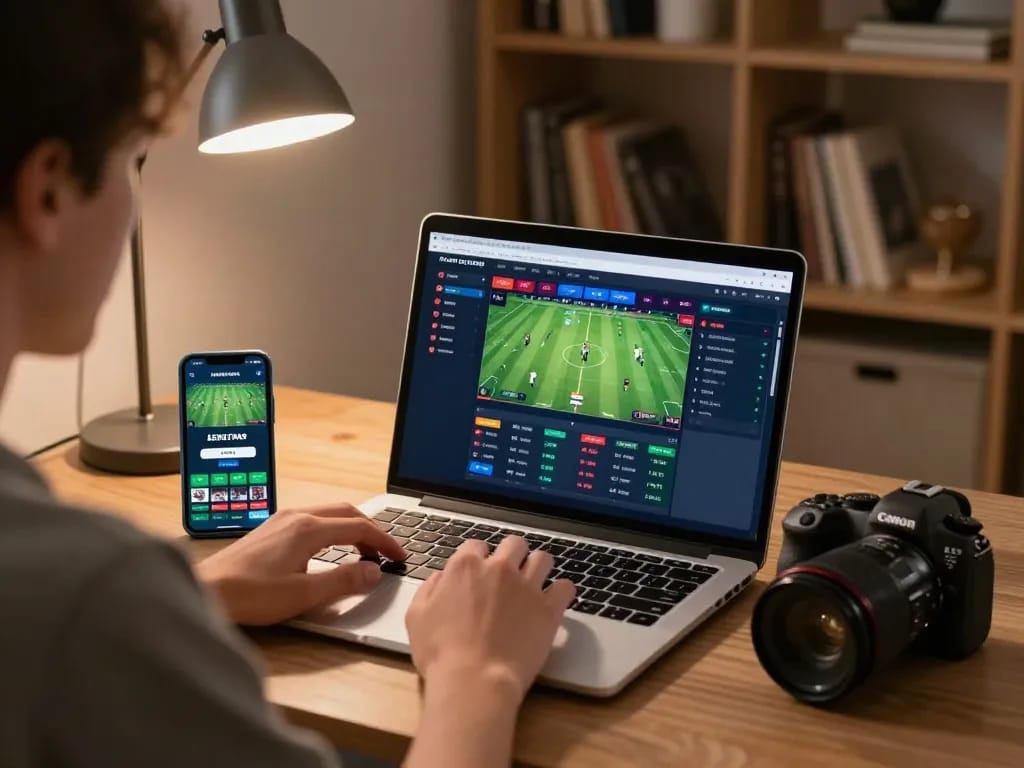 Engaged in online betting, checking live match odds on lịch thi đấu bóng đá platform.