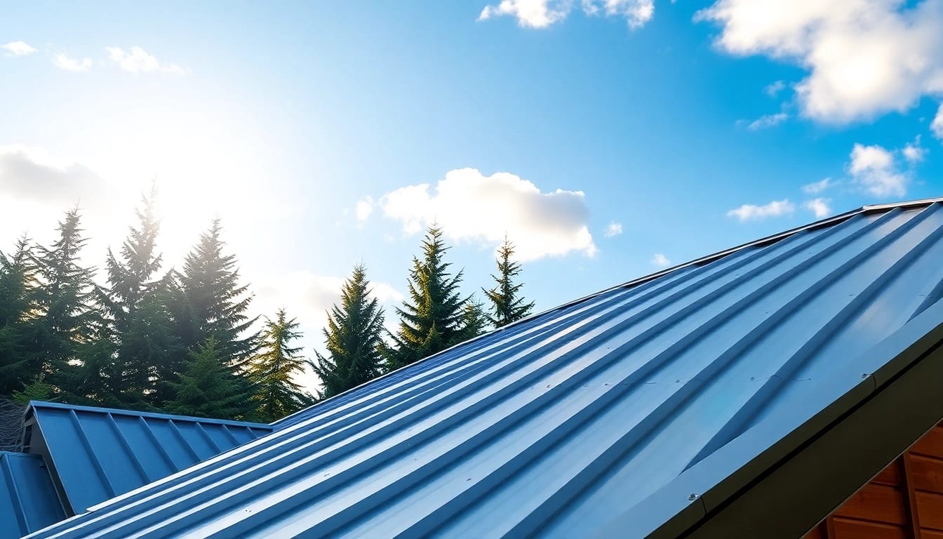 Stunning metal roofing vancouver on a modern home amidst lush greenery, showcasing durability.