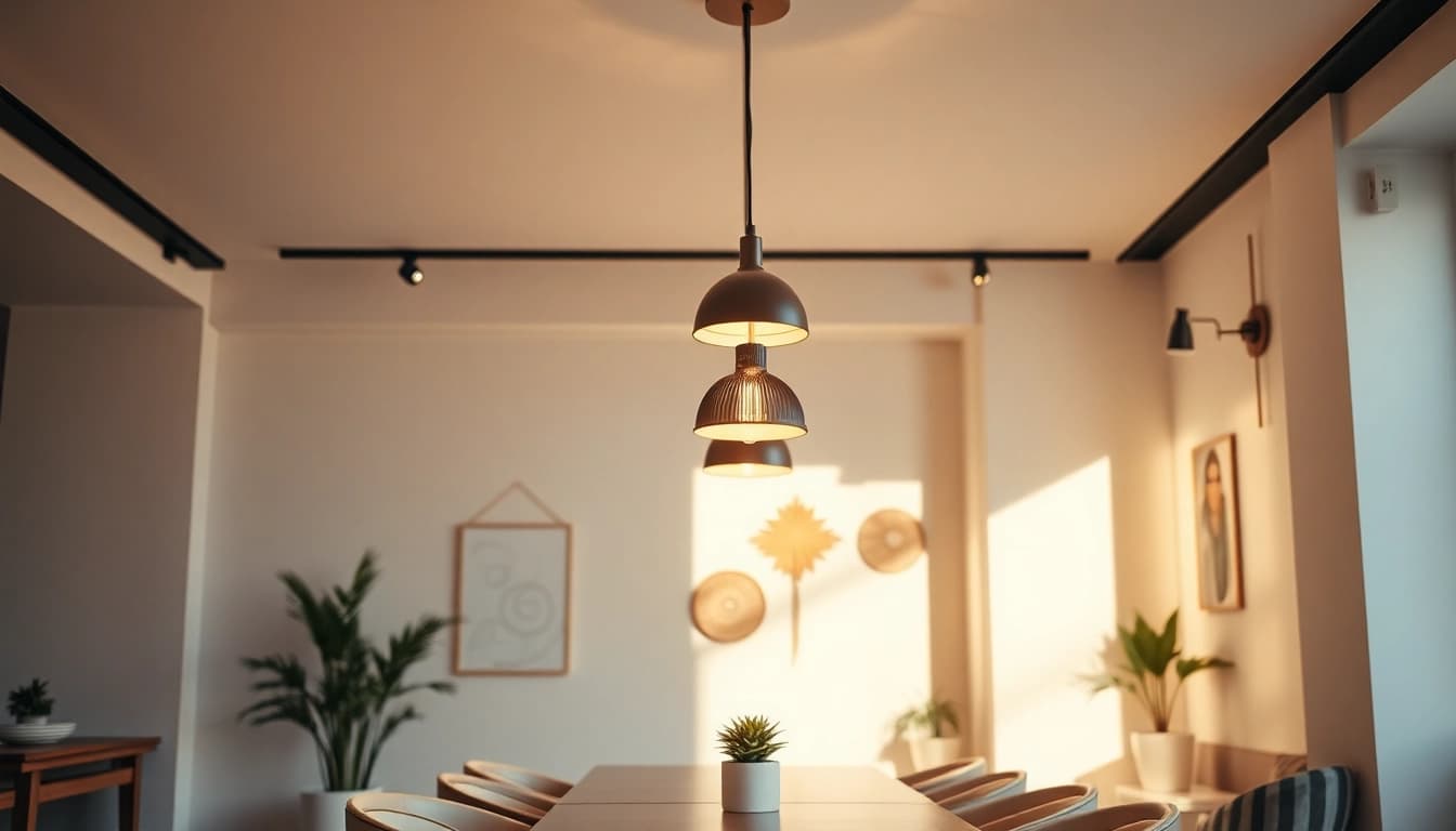 Brightly lit modern dining area showcasing contemporary fixtures to shop ModernLighting.