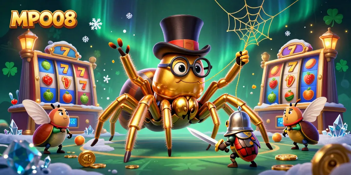 MPO08 showcases a thrilling slot game scene with vibrant characters and colorful game symbols.
