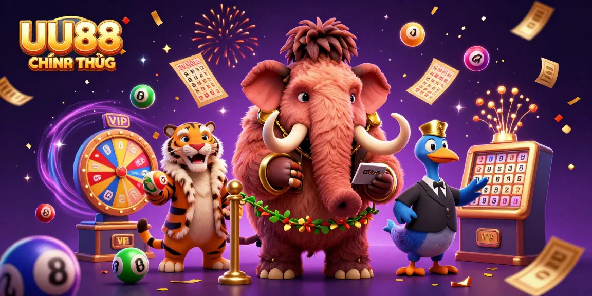 Experience the excitement of UU88 CHÍNH THỨC with immersive lottery and casino elements in vibrant 3D.