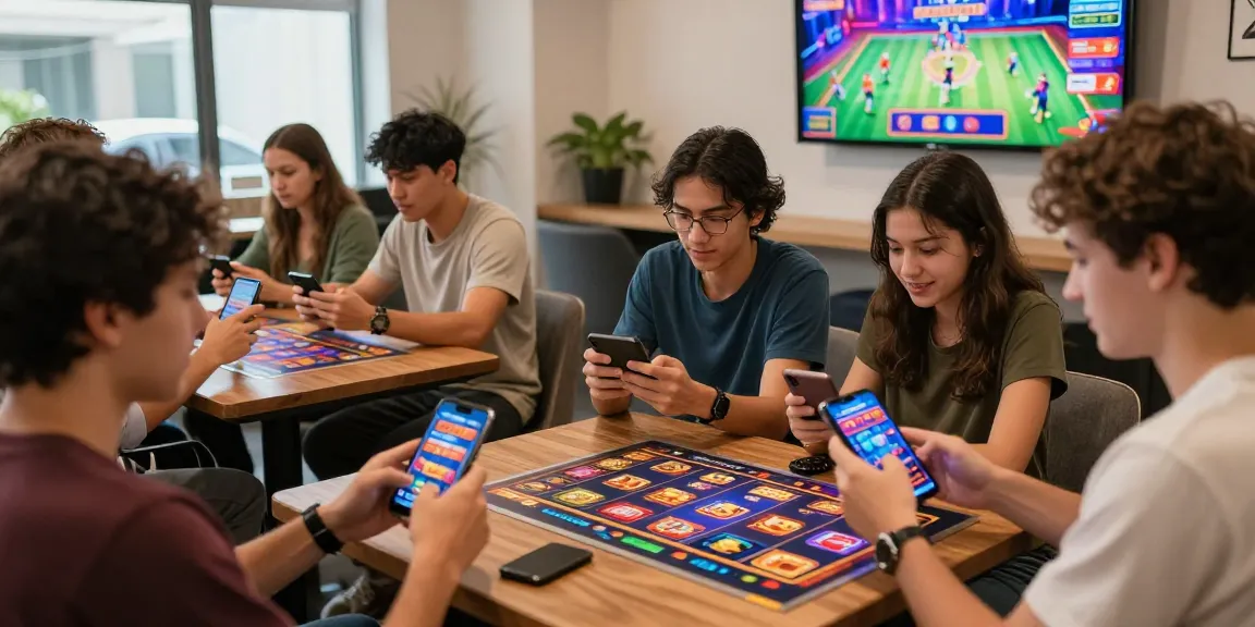 Engaged players using slot88 apk in a lively online casino atmosphere.