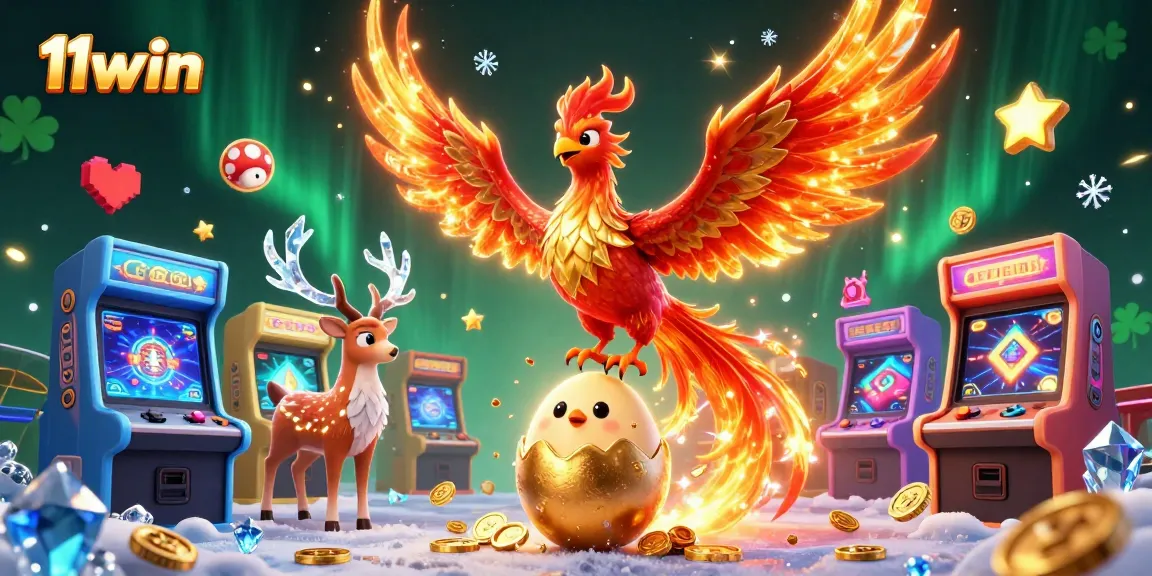 Experience thrilling gameplay at 11win with vibrant phoenix characters and dynamic casino elements.