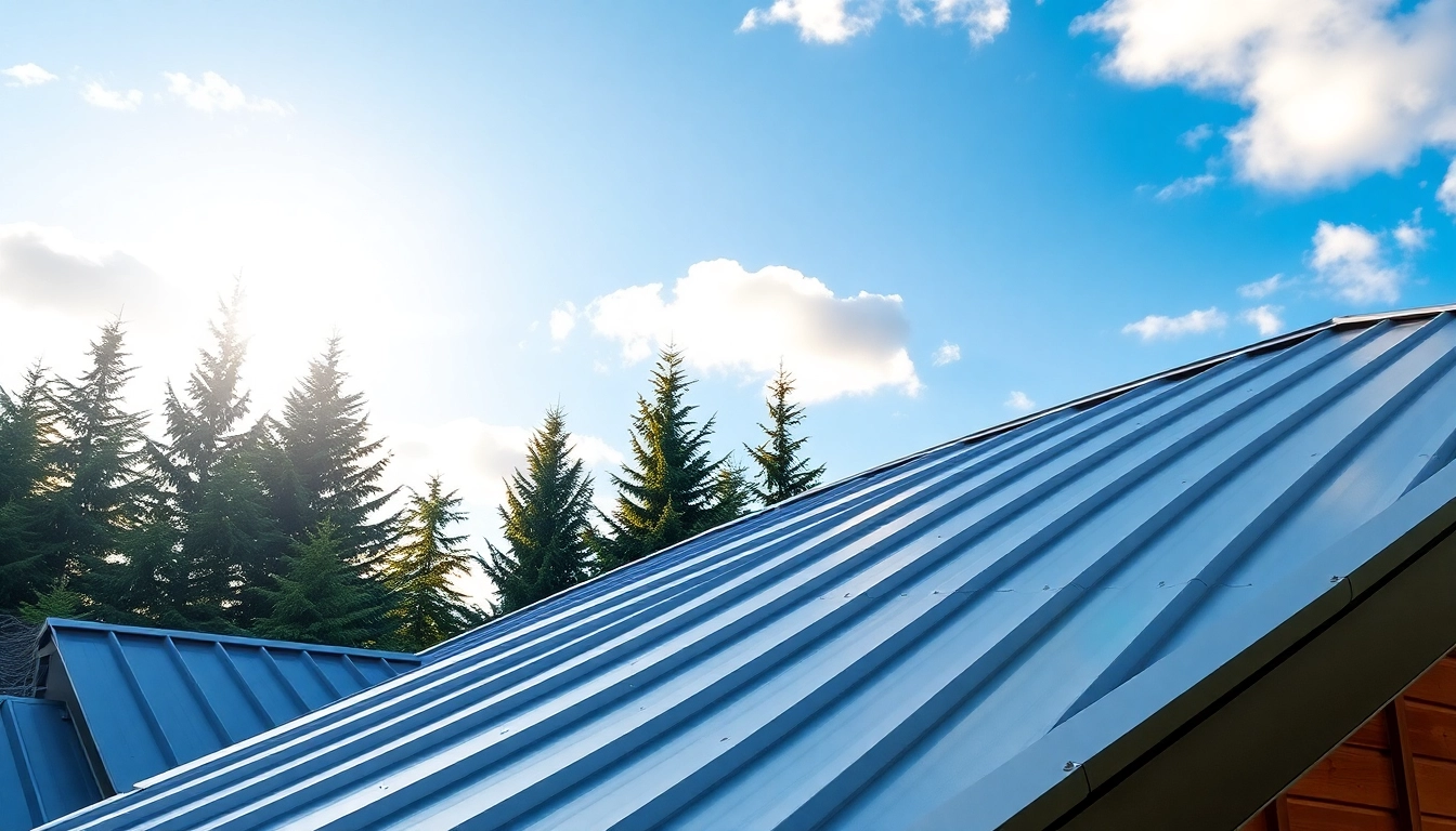Stunning metal roofing vancouver on a modern home amidst lush greenery, showcasing durability.