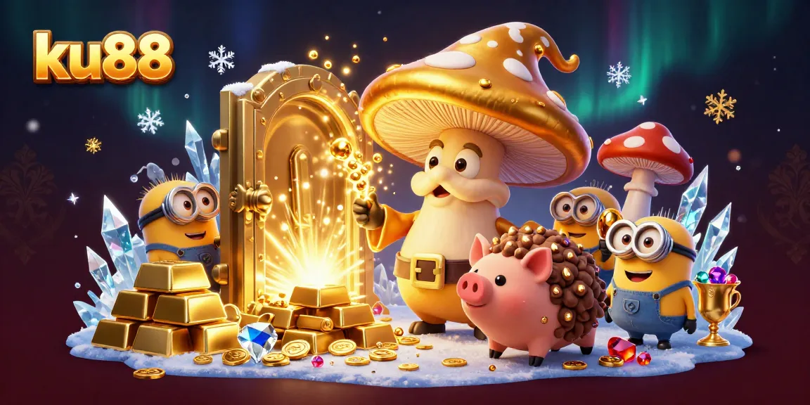 ku88 magic transforms treasures in a vibrant casino scene with gold and jewels.