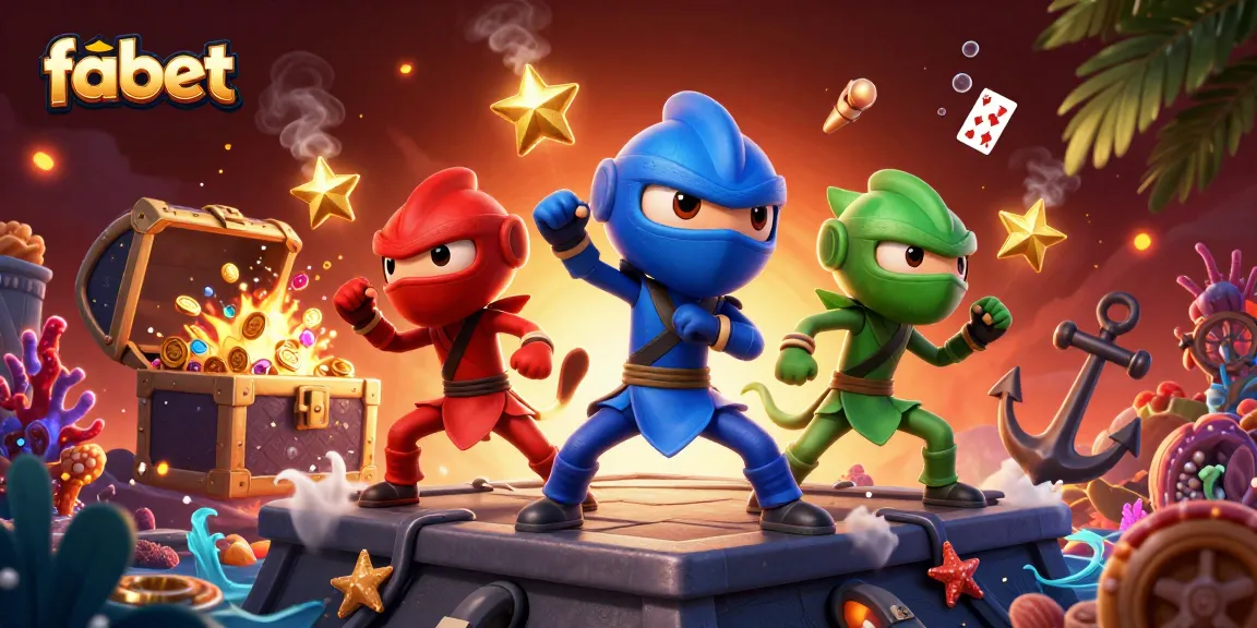 Engage with fabet and win as ninja chameleons battle for treasures in an exciting casino scene.