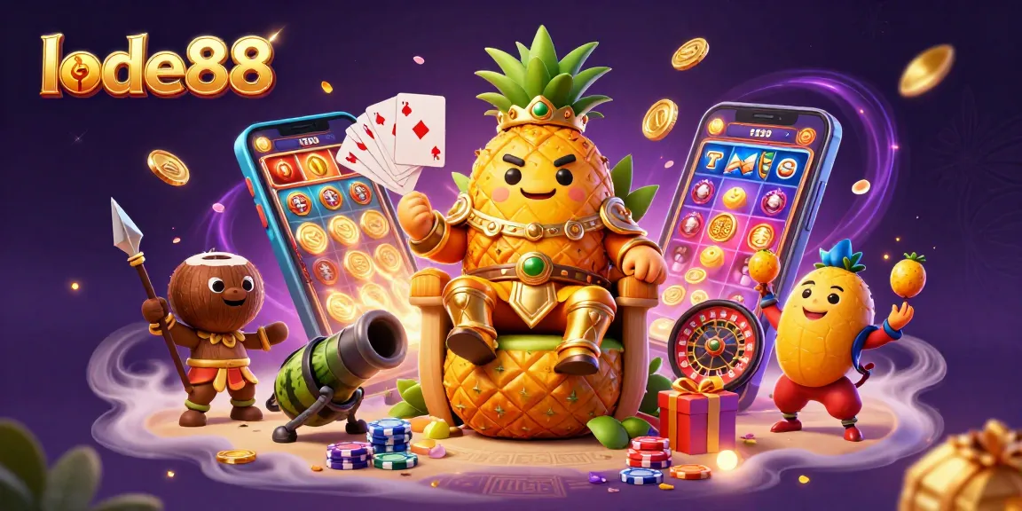 Experience the excitement of lode88 casino games with a vibrant, interactive 3D scene.
