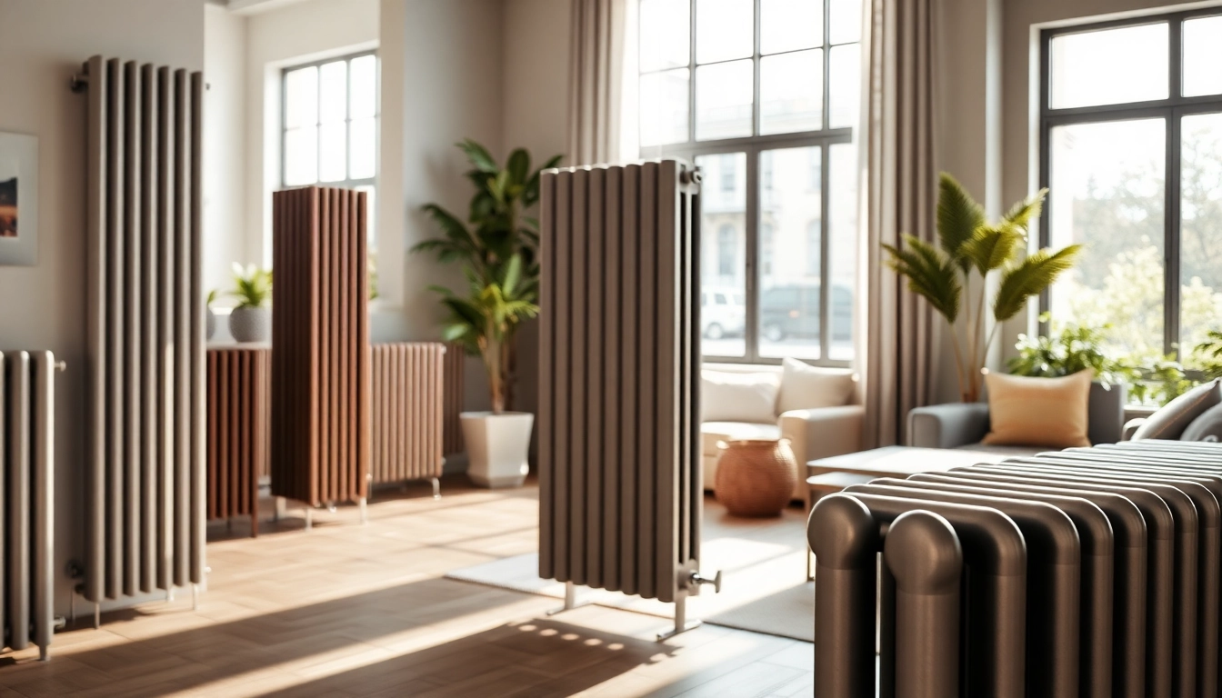 Heizkörper kaufen in einem stilvollen Wohnzimmer mit eleganten Designs und natürlichem Licht.