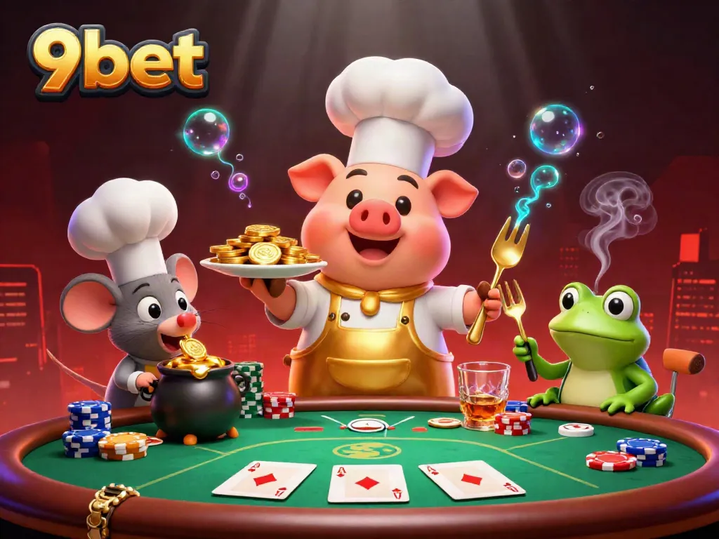 Experience thrilling gameplay at 9bet with a lively casino scene showcasing vibrant characters and rich gaming elements.