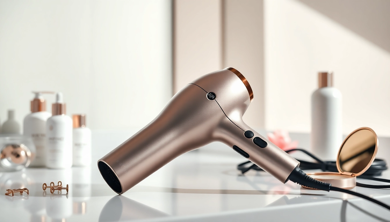 Enhance your styling with an Ionic blow dryer featuring a sleek design and smooth finish.