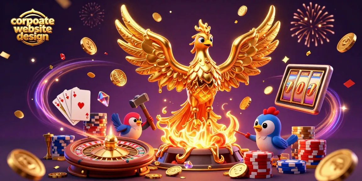 Experience the excitement of corporate website design in a thrilling online casino scene with immersive visuals.