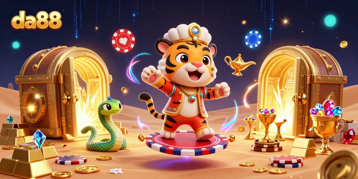Engage in da88's immersive world filled with wealth, magic, and vibrant casino elements.