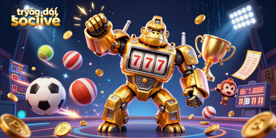 Place bets and win big with trực tiếp bóng đá socolive in this dynamic casino illustration showcasing sports elements.