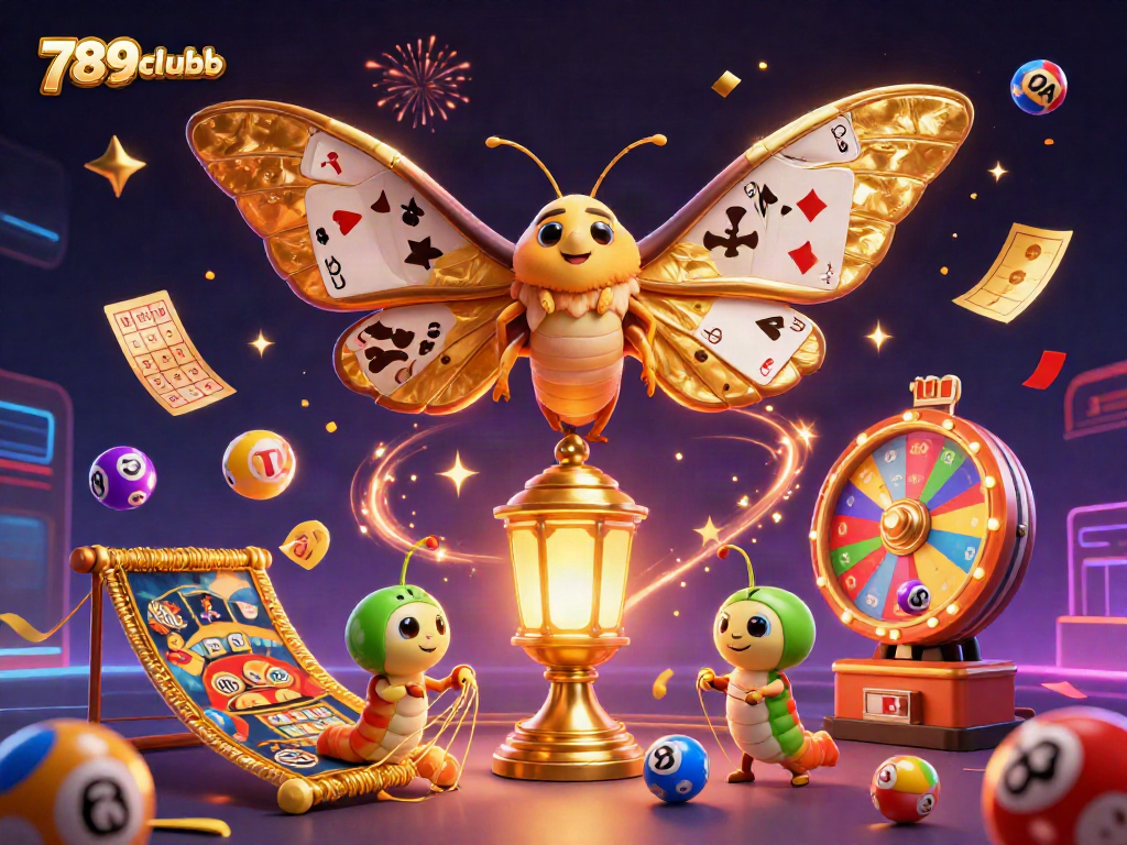 Play and win at 789clubb with a vibrant scene featuring lottery elements and festive atmosphere.