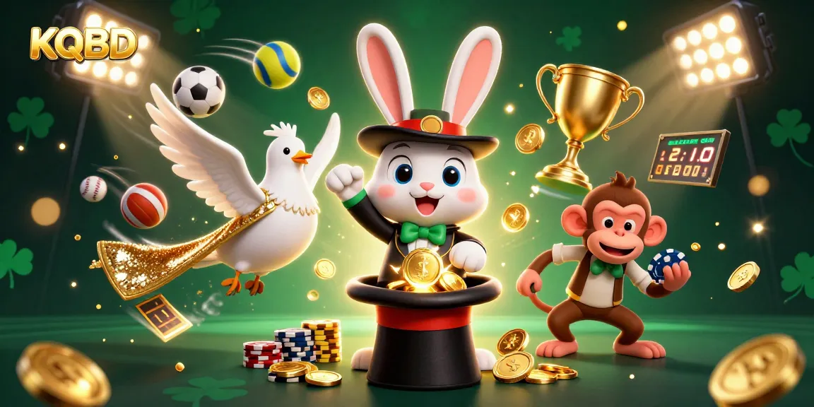 Catch the action at KQBD as the magical rabbit unveils golden coins in a vibrant casino scene.