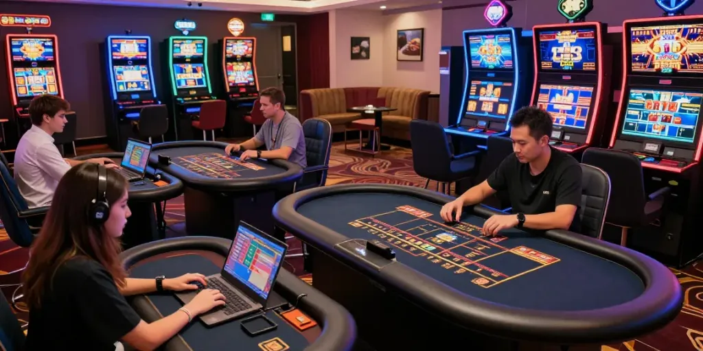 Exciting online gaming at KU88 showcasing diverse players and vibrant atmosphere.