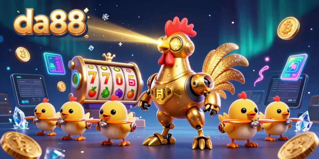 Engage in thrilling slot games with da88 featuring dynamic characters, coins, and vibrant effects.