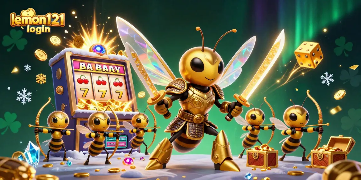 Activate your lemon121 login with our vivid casino gaming illustration displaying vibrant slot machines and characters.