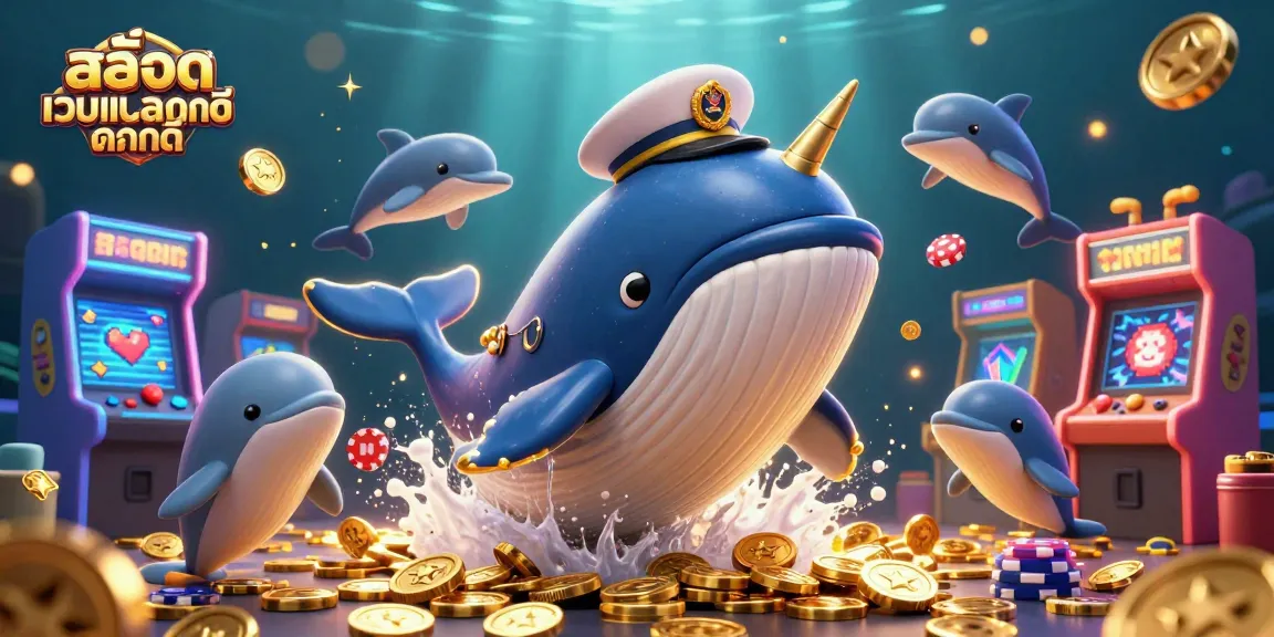 เล่นสล็อตเว็บตรงแตกดี ในภาพ 3D น่ารักกับปลาวาฬและปลาโลมาในสภาพแวดล้อมคาสิโน