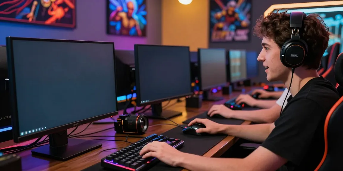 Engaged player enjoying DA88 slot games in a vibrant gaming setup