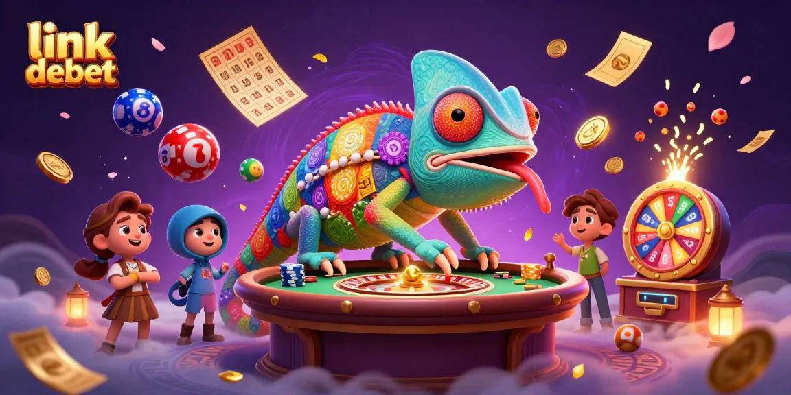 Experience thrilling wins with link debet in a vibrant, dynamic casino scene full of energetic game elements.