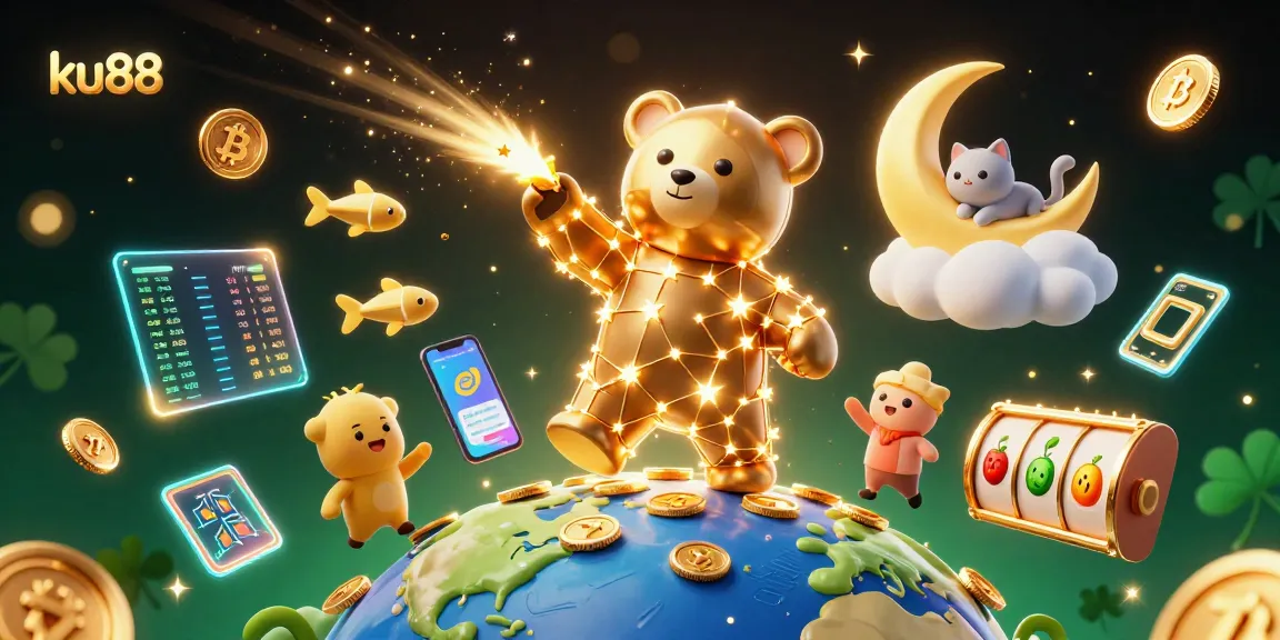ku88 creates a vibrant gaming experience with dazzling coins and stellar cartoon characters.