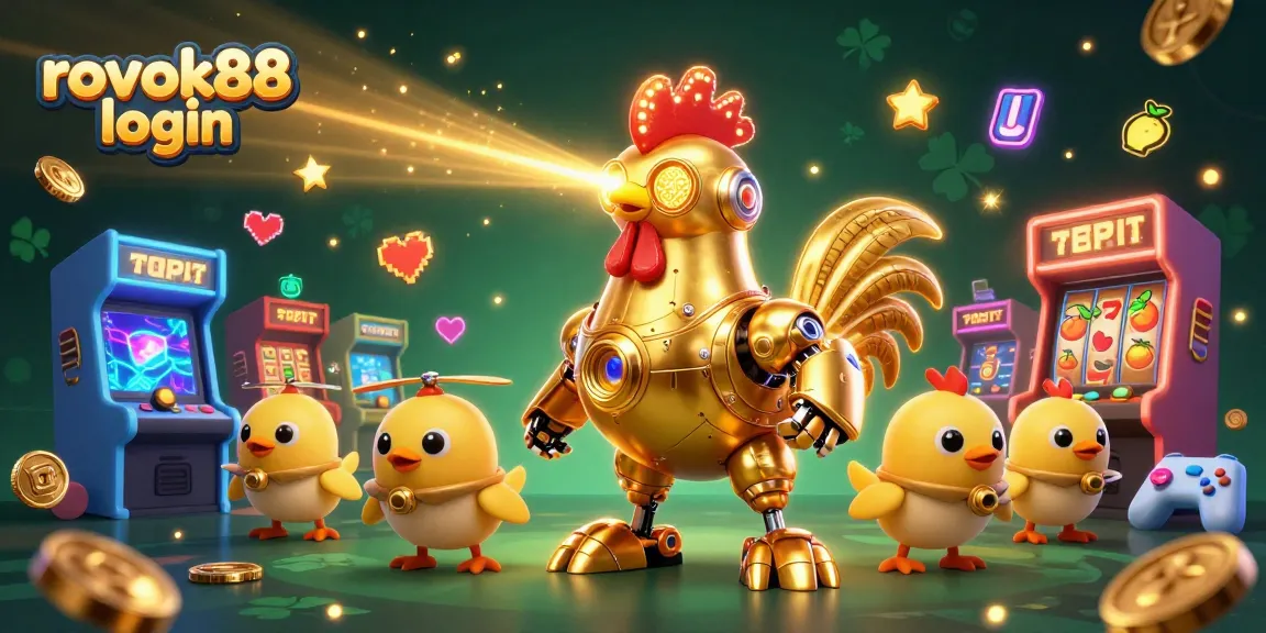 Engage in thrilling action with rokok88 login, featuring arcade gaming elements and a vibrant casino atmosphere.