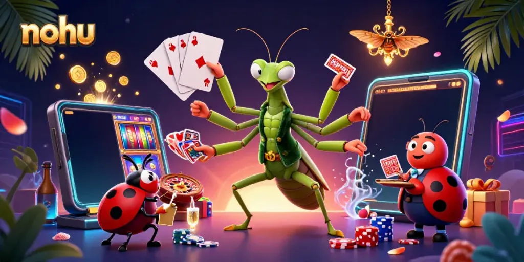 Experience thrilling gameplay at nohu with a vibrant 3D casino scene brimming with excitement.