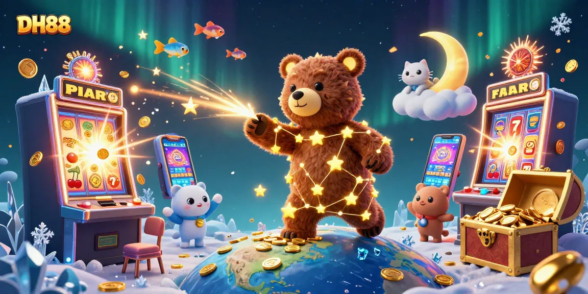 Experience thrilling wins with DH88, a vibrant casino scene bursting with coins and games.