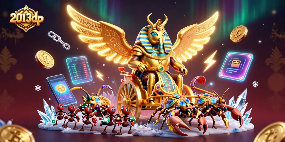 Engage with excitement at 2013dp casino featuring a thrilling golden scarab in pharaoh armor.