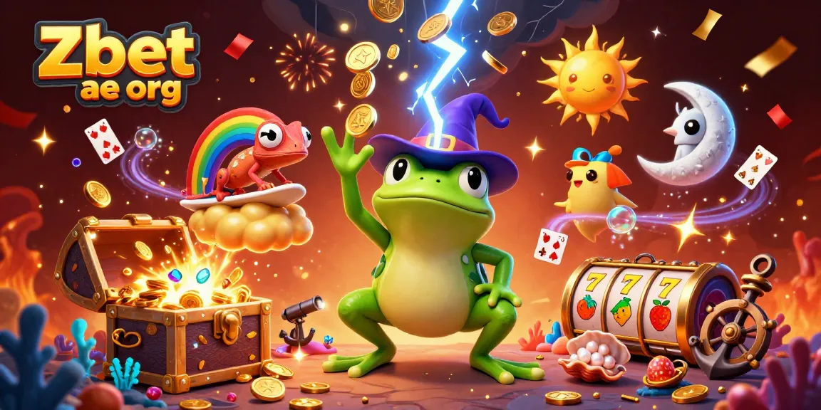 Experience thrilling gaming with Zbet ae org's vibrant casino action, featuring fantastical characters and treasures.