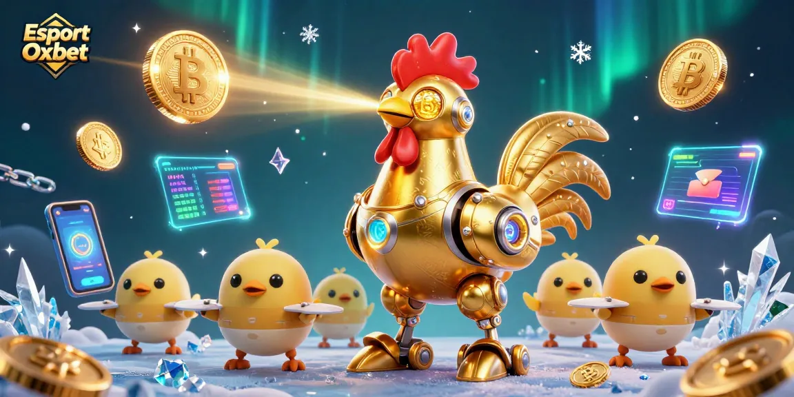 Engage with Esport Oxbet in a dynamic 3D scene showcasing vibrant crypto elements and characters.