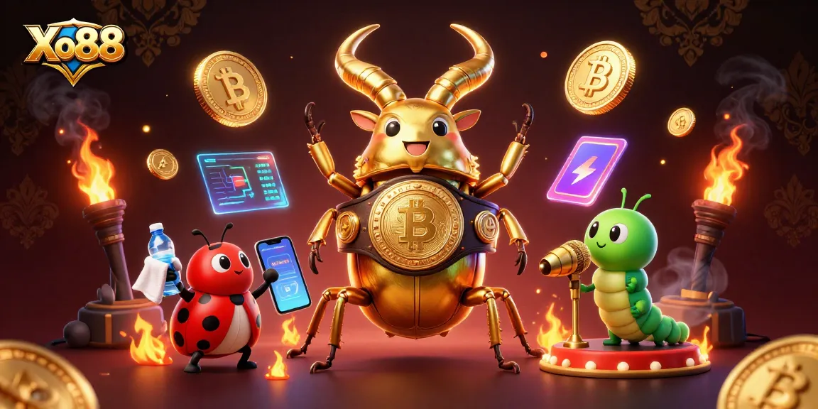 Xo88's vibrant 3D illustration of a boxing stag beetle in a crypto-themed blast of rich detail.
