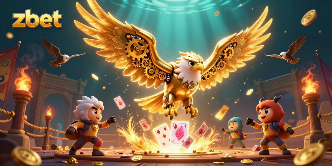 Zbet showcases an epic dive featuring a golden eagle and drone falcons amidst thrilling holographic action.