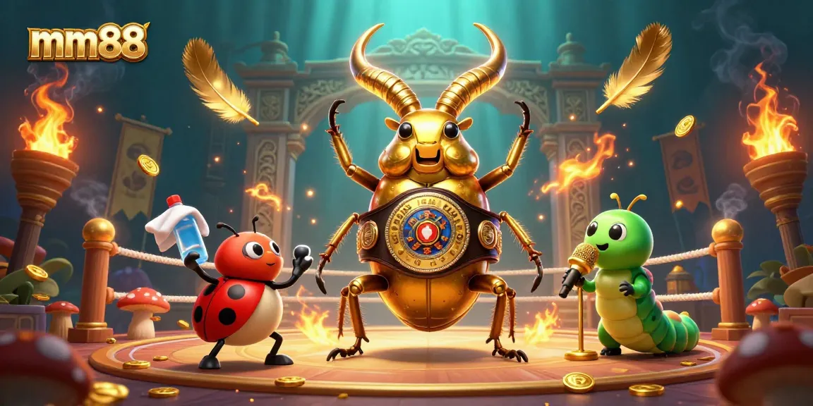 Experience thrilling betting action at mm88 with a vibrant 3D casino scene featuring unique characters.