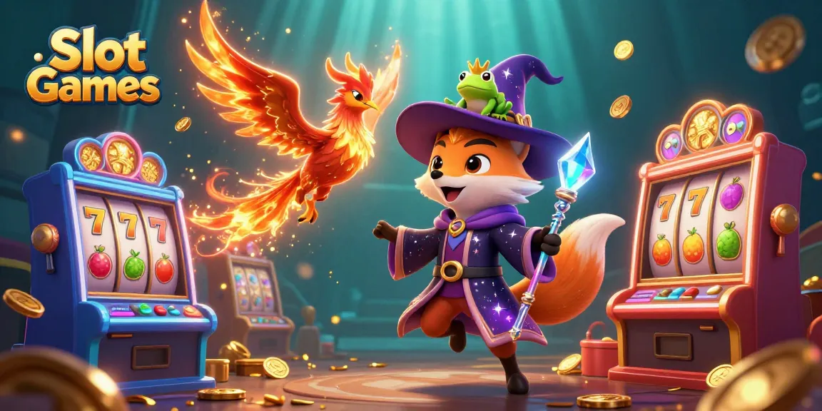 Experience the excitement of Slot Games with magical characters and vibrant casino elements.
