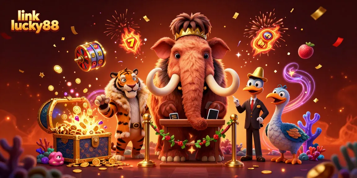 Experience link lucky88 with vibrant casino action featuring a woolly mammoth bouncer and treasure-filled underwater elements.