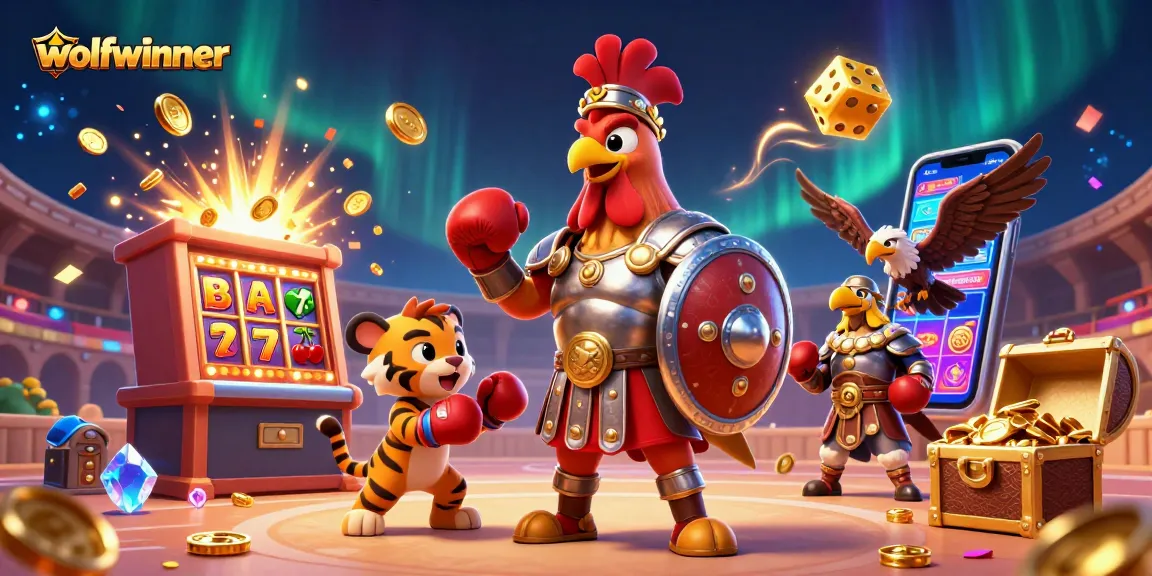 wolfwinner brings excitement to life with a lively 3D casino scene featuring dynamic characters and vibrant elements